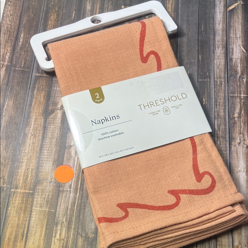 5for$10 Thereshold Napkins 2 Piece 100% Cotton 18 by 18 Kitchen Napkin Peach